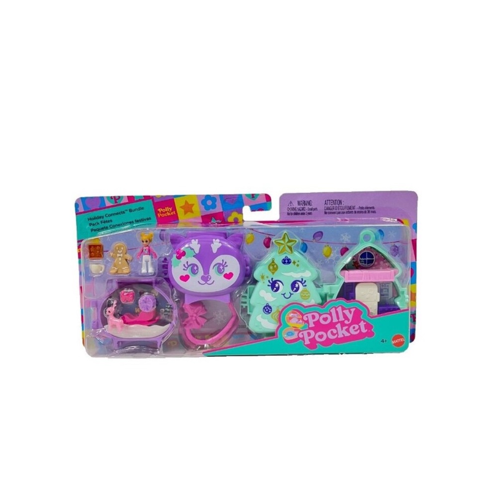 Polly pocket holiday connects stackable play set